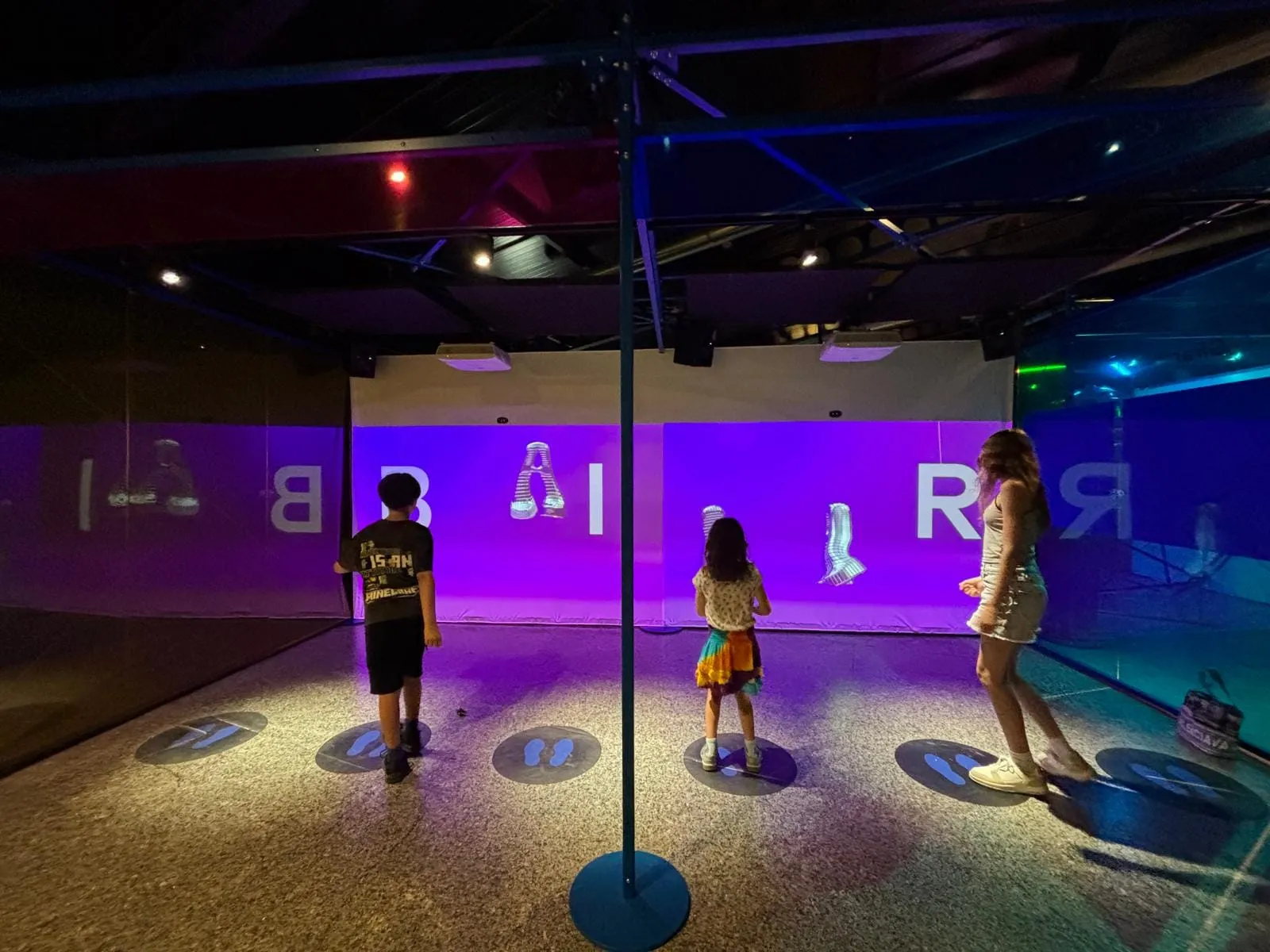 Your movements are tracked and copied by these fun little shapes
